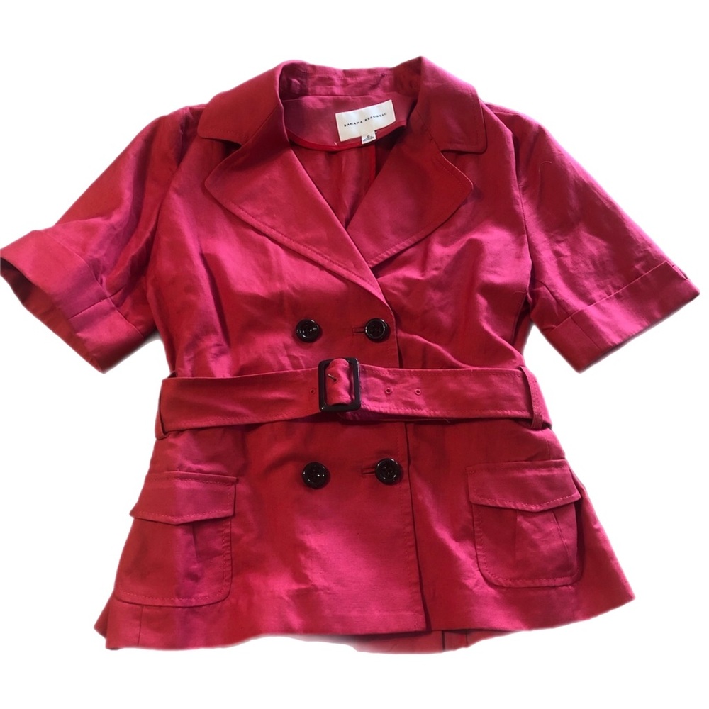 Banana Republic Belted Shirt Sleeve Jacket